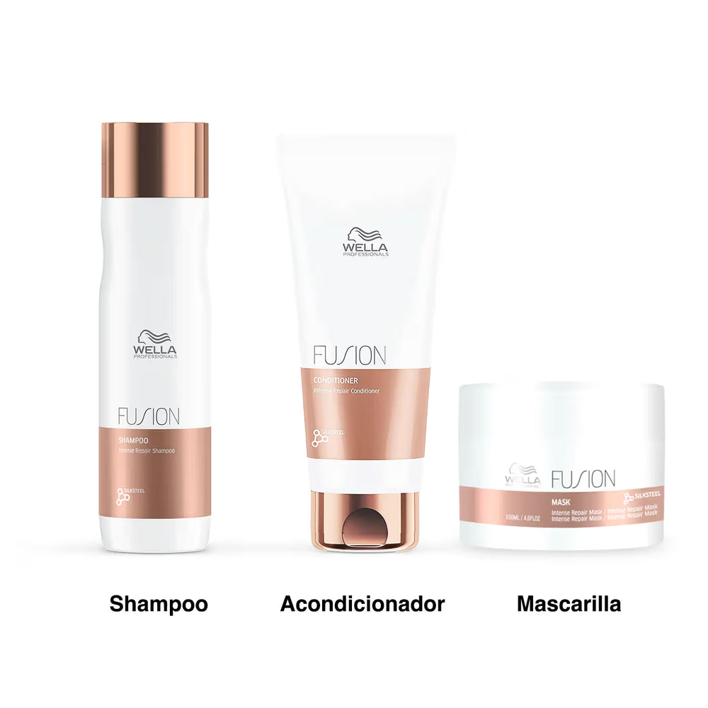 Wella Fusion Kit - Shampoo/Acondicionador/Mascarilla